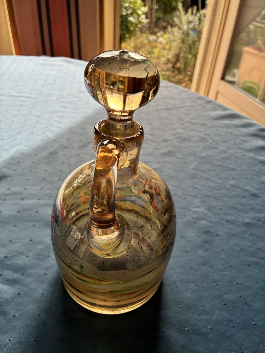 Caraffe: Glaskaraffe + 3 Gläschen mit Landschaftsmotiv – Usato da Dornach venduto da Rosengarten 3