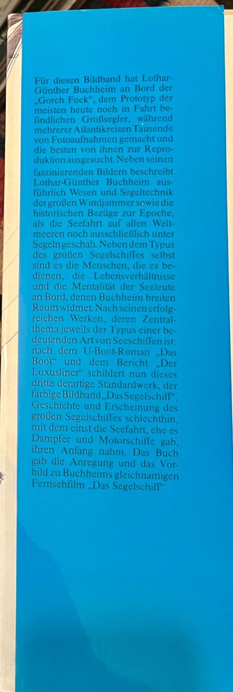 Libri: Das Segelschiff von Lothar Günther Buchheim – Usato da Basel venduto da so1_nf6l 2