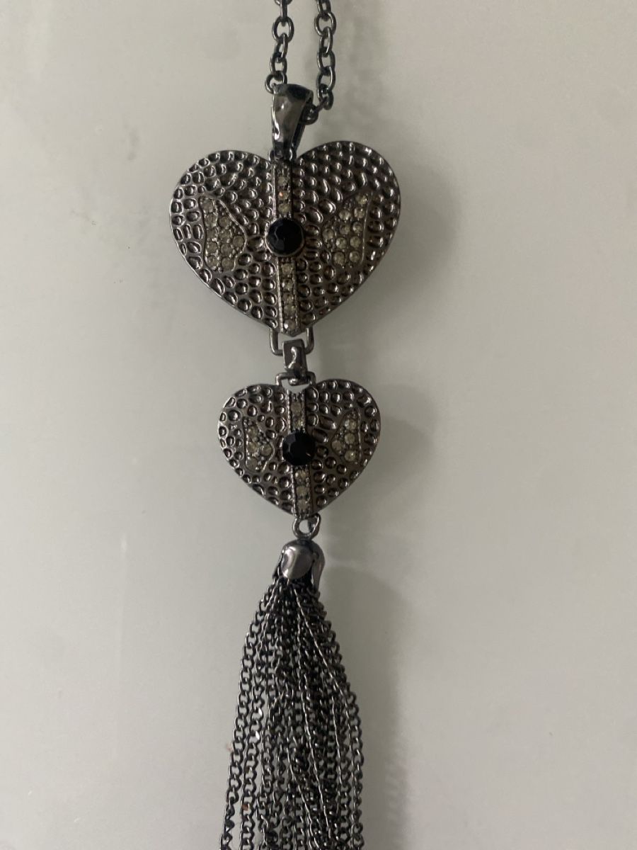 Catenine: Collier pendentif coeurs et franges - Style unique! – Nuovo (secondo la descrizione) da Geneve venduto da pat_p76n 1