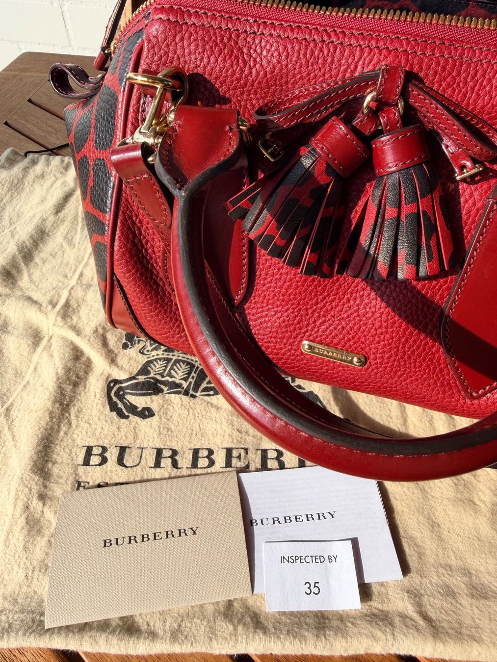 Burberry Borse da donna: Burberry Handtasche Leder in Rot – Nuovo (secondo la descrizione) da Brütten venduto da Rod816 7