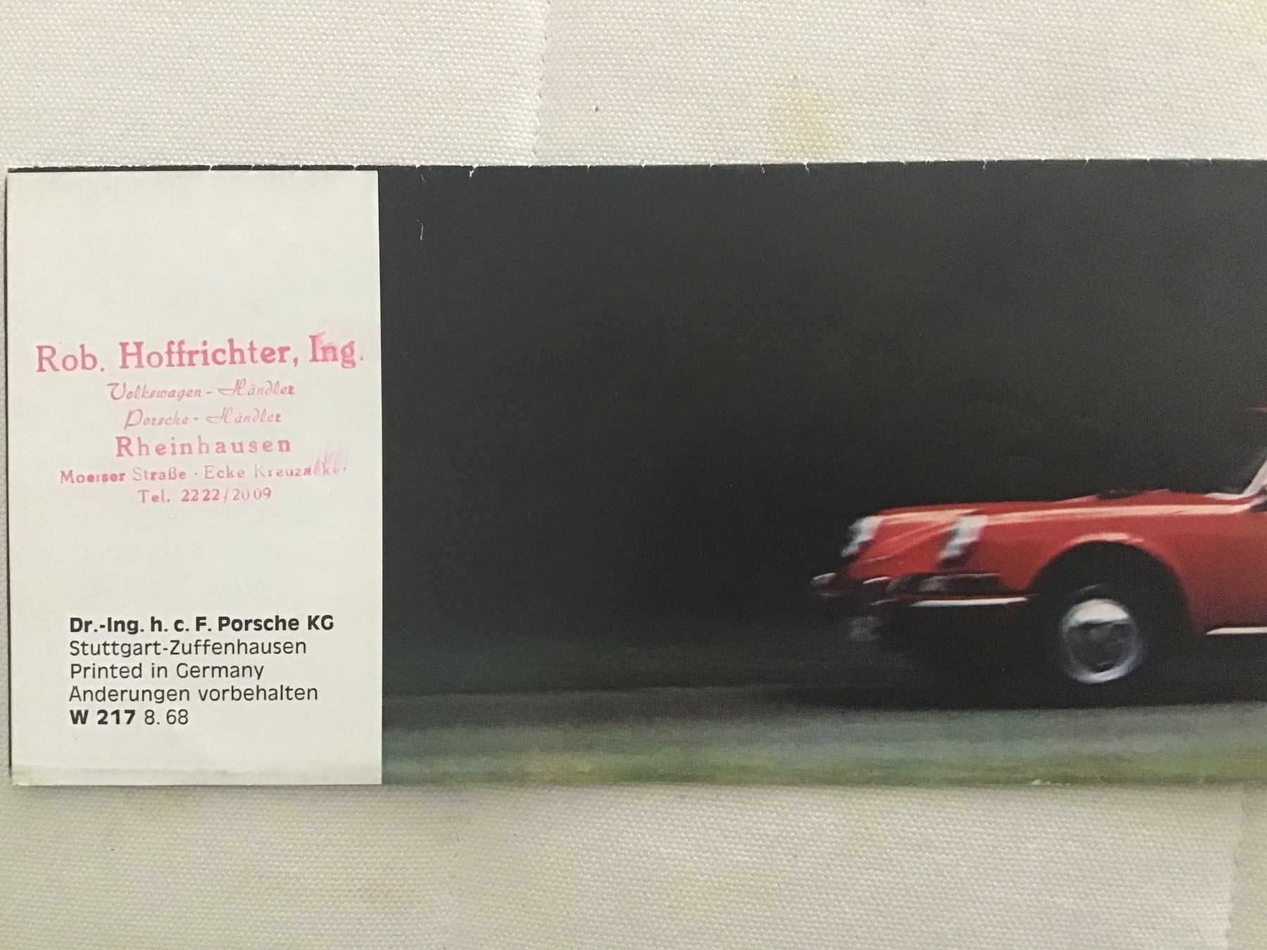 Porsche Documenti: Porsche Programm Faltprospekt August 1968 – Usato da Scherzingen venduto da Starseller62 6
