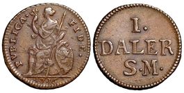 Schweden, 1 Daler SM 1716, PVBLICA FIDE