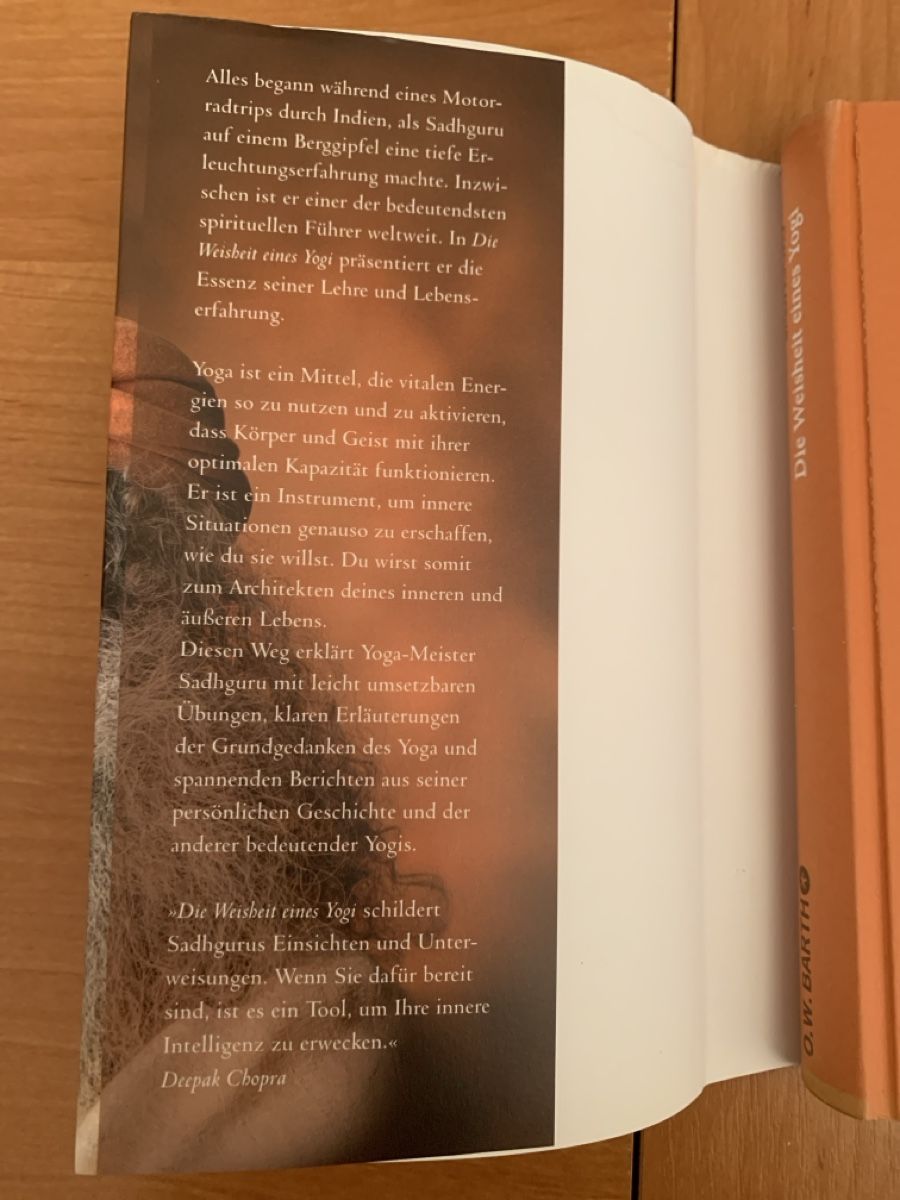 Libri: Sadhguru Die Weisheit eines Yogi – Nuovo (secondo la descrizione) da Auslikon venduto da Moisefeder 2