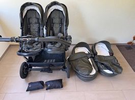 gut gepflegter Zwillingswagen Hartan Two Select in Olive