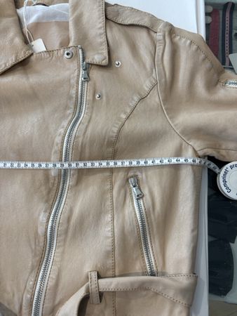 Damen Lederjacke kurz Grösse M beige sehr guter Zustand