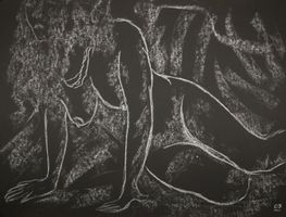 Gr. Zeichnung: Black girl
