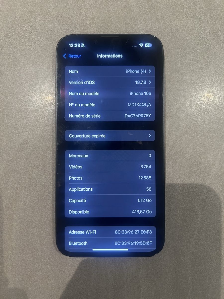 Apple Telefoni cellulari / Smartphones: iPhone 16e / 512Go – Usato da Praz (Vully) venduto da Footzone.ch 3