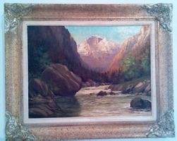 C. Varo „Valle Maggia“ Ölbild auf Leinwand signiert