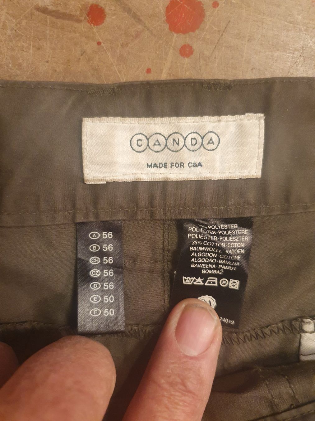 Pantaloni: CANDA Freizeithose oliv Grösse 56 – Usato da Zürich venduto da loosebone 2