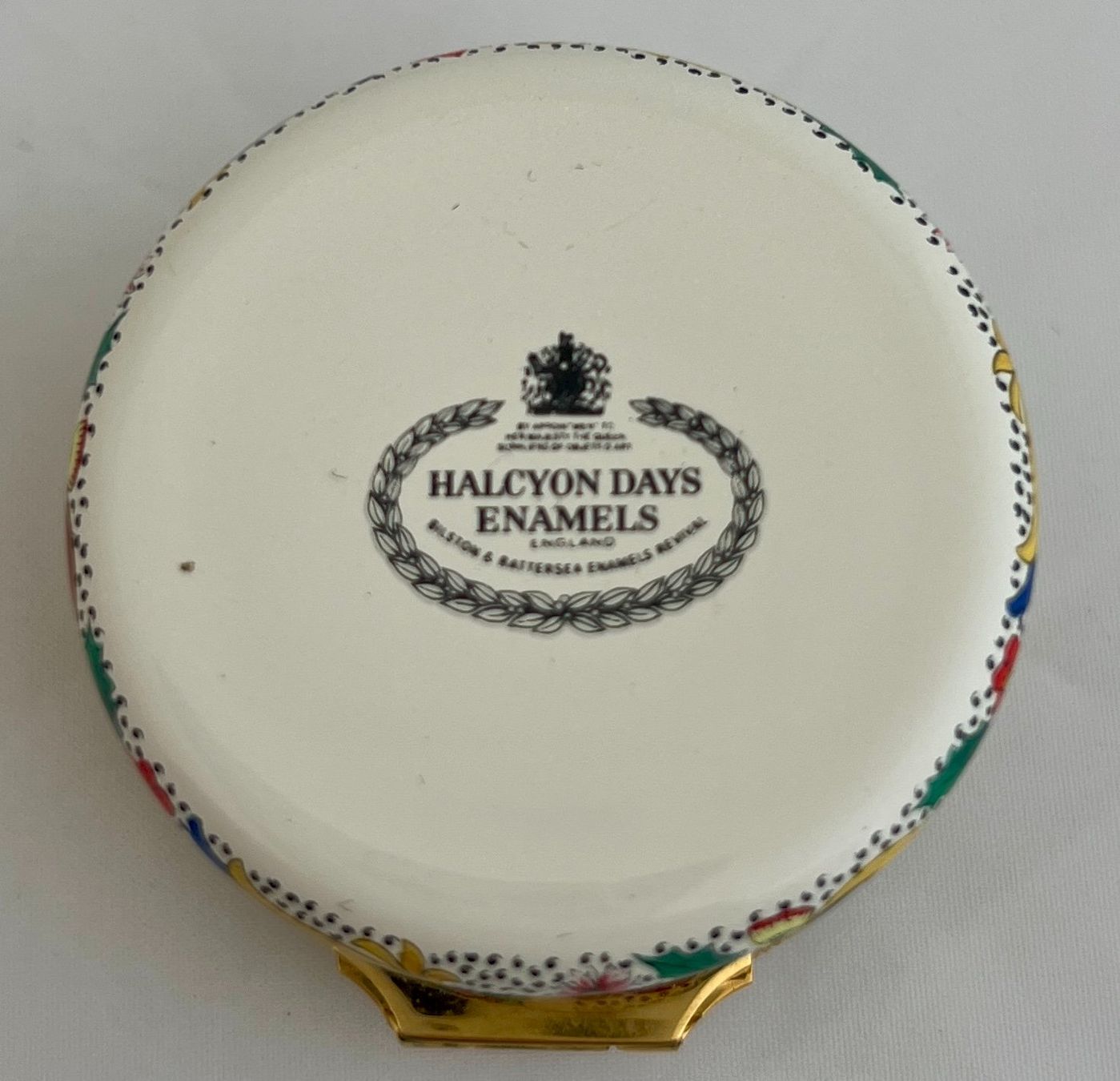 Contenitori & Simili: Halcyon Days Enamels, handbemaltes Weihnachtsdöschen, 1992 – Usato da Zürich venduto da Drahtzug 4