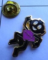 Pin SUGUS Männlein schwarz Lilla