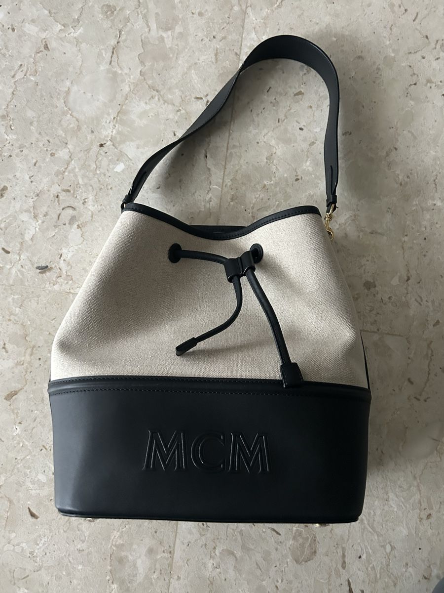 Mcm Taschen für Damen: Borsa a secchiello MCM bicolore tela e pelle nera – Neu (gemäss Beschreibung) aus Locarno von Matic04 2