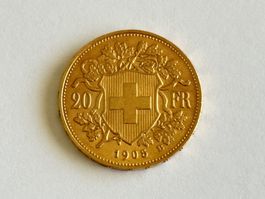 20 Fr. VRENELI 1905,  Auflage: 0,1 mio.