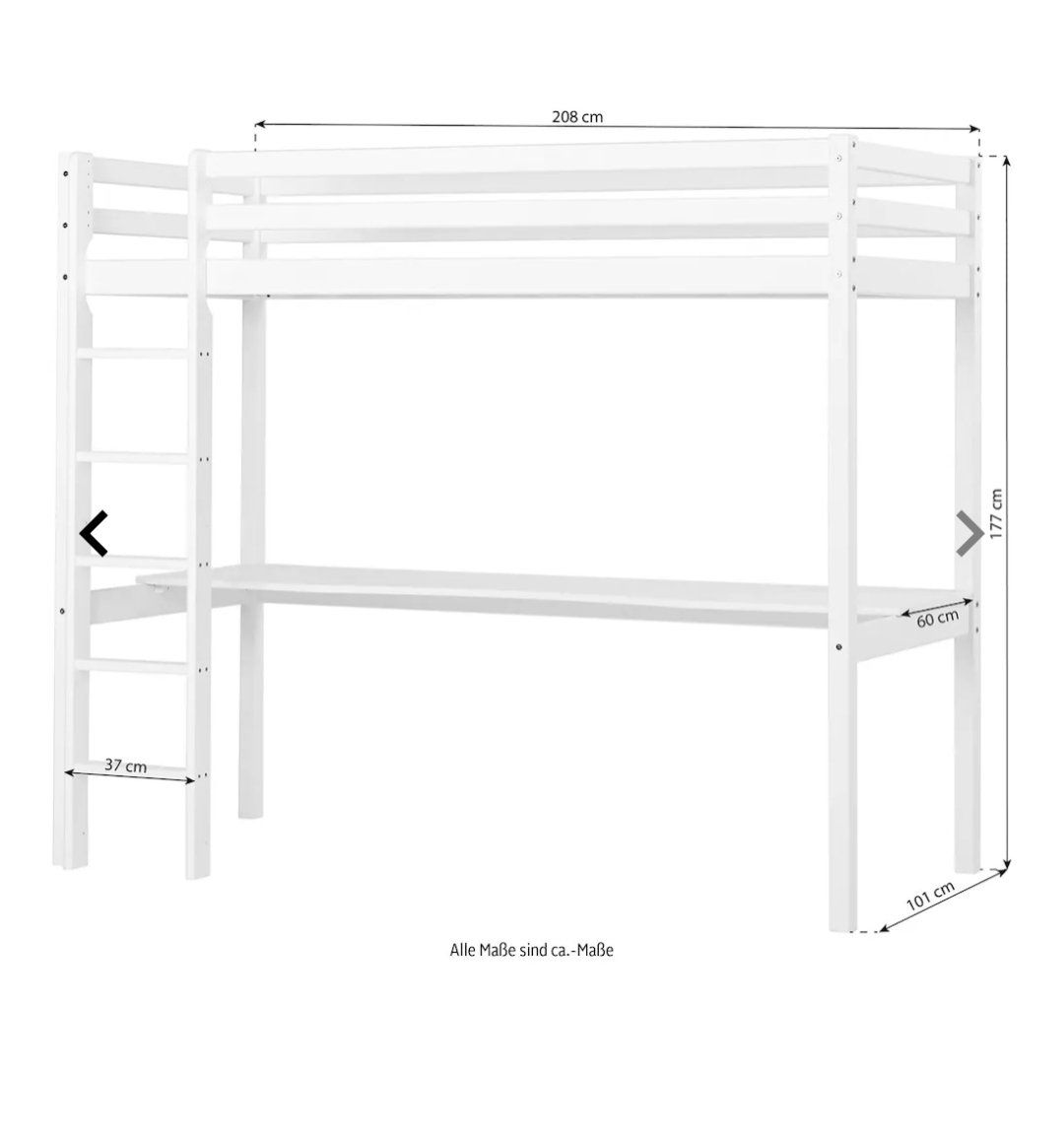 Letti: Hochbett weiss gebraucht – Usato da Niederteufen venduto da nadine1214 3