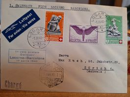 Swissair Flug Locarno - Barcelona 1940
