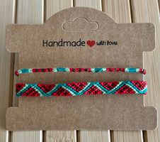 2x Handgemachtes Armband / Freundschaftsband Wassermelone