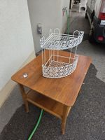 Eckregal weiss Metall 2 Etagen für Wandmontage 