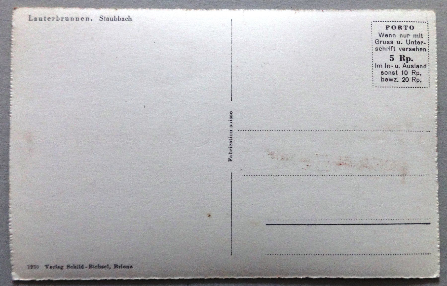 Cartes postales: Lauterbrunnen, Staubbach – D'occasion à Fétigny par Billy2miny 1