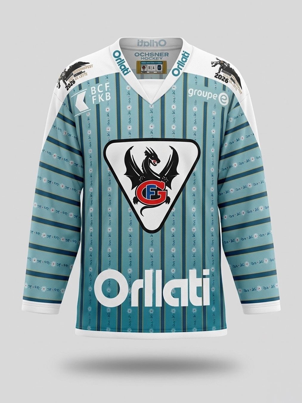 HC Fribourg-Gottéron Warm-Up Jersey 2026 – Dorthe #93 SIGNIE (D ...