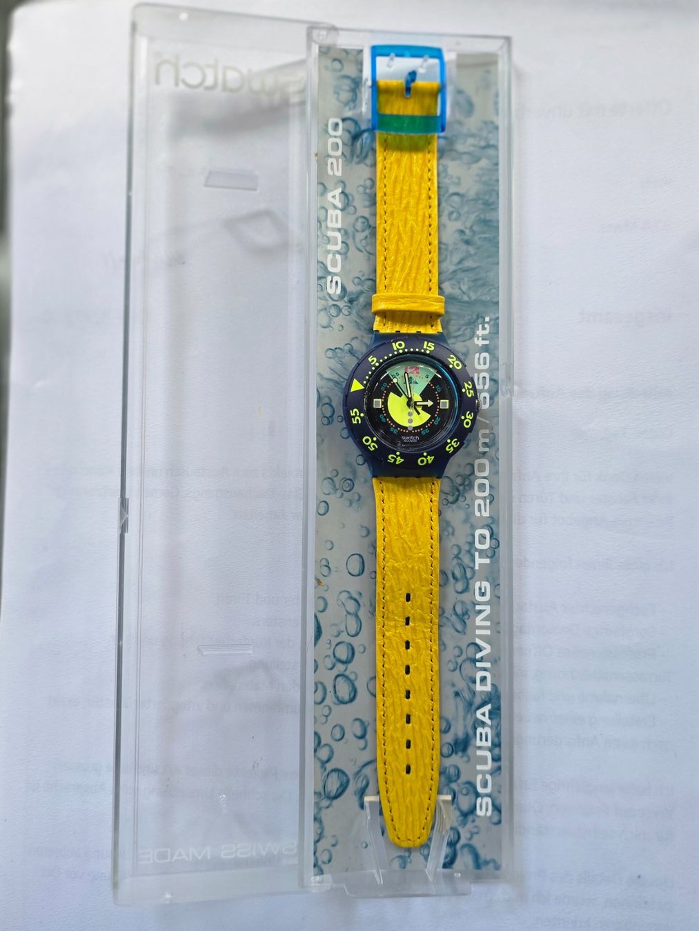 Swatch Orologi: Swatch Uhr Scuba – Nuovo e nell'imballaggio originale da Zürich venduto da adriben
