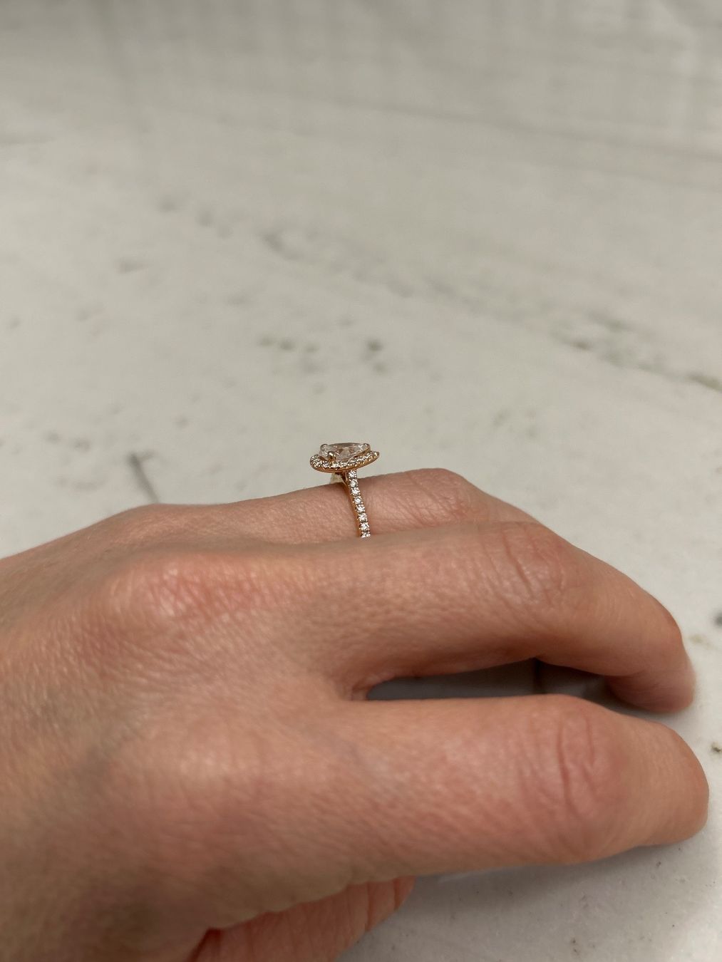 Anelli: Solitaire poire diamant – Usato da Rolle venduto da pioupiou76 4