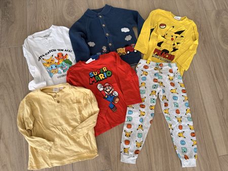 Boys Clothes Bundle: Pokemon, Mario, Zara, Next, Age 4-5