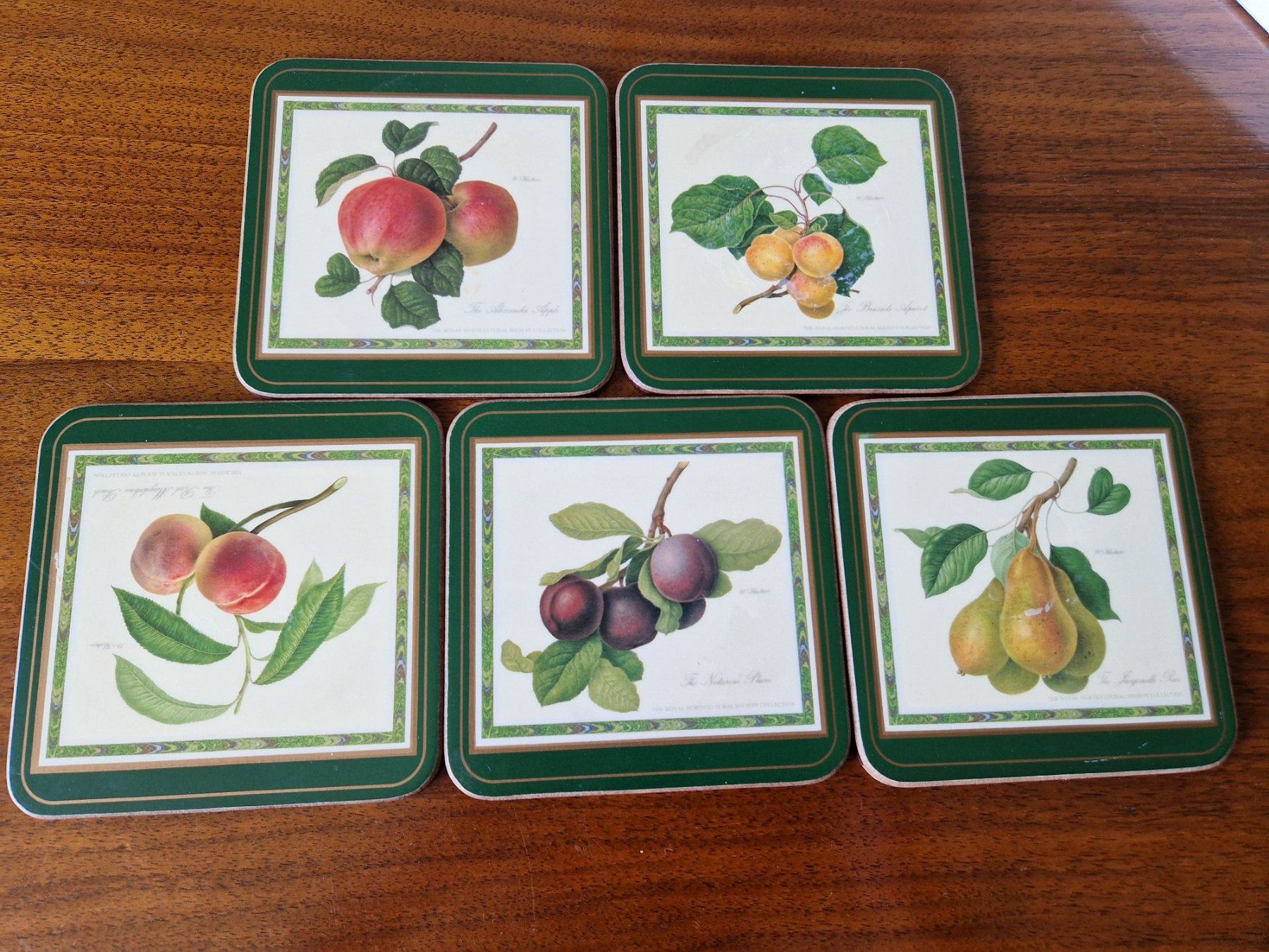 Sottobicchieri: Pimpernel 5  Untersetzer mit Obstmotiven – Usato da Bern venduto da Antikbatik 1