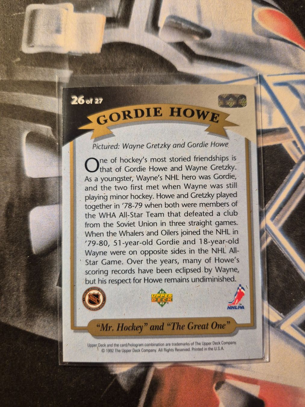 NHL Carte collezionabili: NHL Gordie Howe & Wayne Gretzky – Usato da Treiten venduto da Sauber73 1