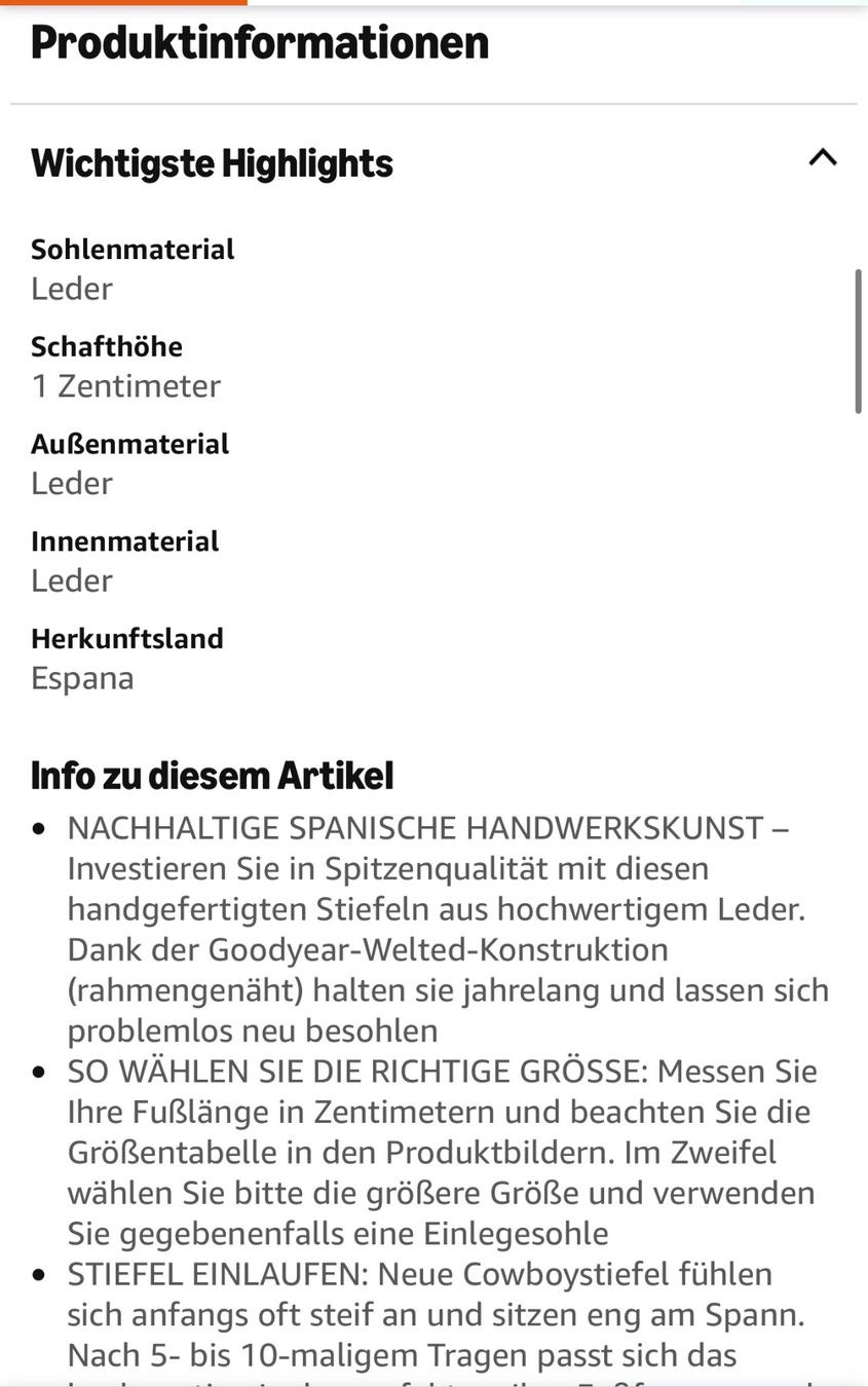 Herrenschuhe: Sendra Cowboystiefel Bikerboot – Gebraucht aus Matzendorf von Fla5 5