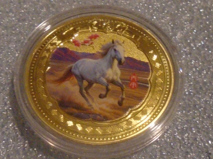 Toutes les monnaies: 1 Pferde Münze Goldfarben Material Eisen – Neuf avec emballage d'origine à Winterthur par Beli2000 1