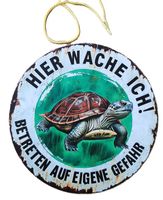 Schildkröte - hier wache ich! - Blechschild  (neu/OVP)