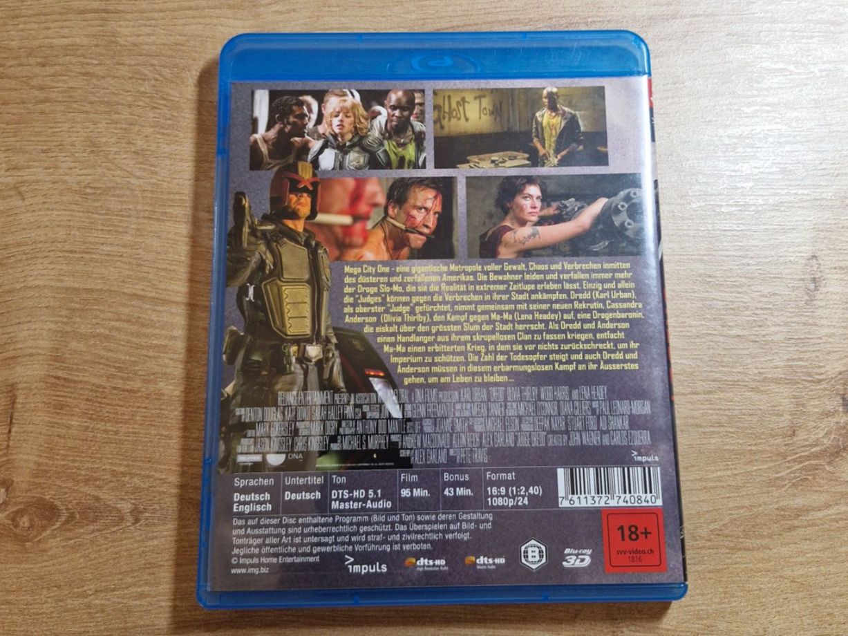 Tutti i DVDs: Dredd 3D (2012) Bluray – Usato da Pfungen venduto da Whitie 1
