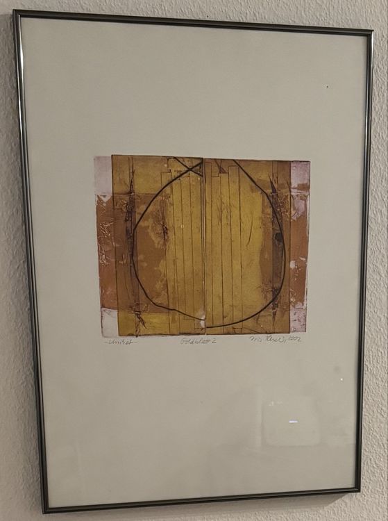 Gerahmter Kunstdruck Goldblatt 2 - Unikat 4