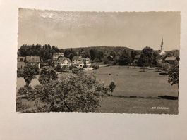 Obfelden mit Kirche und Häusern, gelaufen