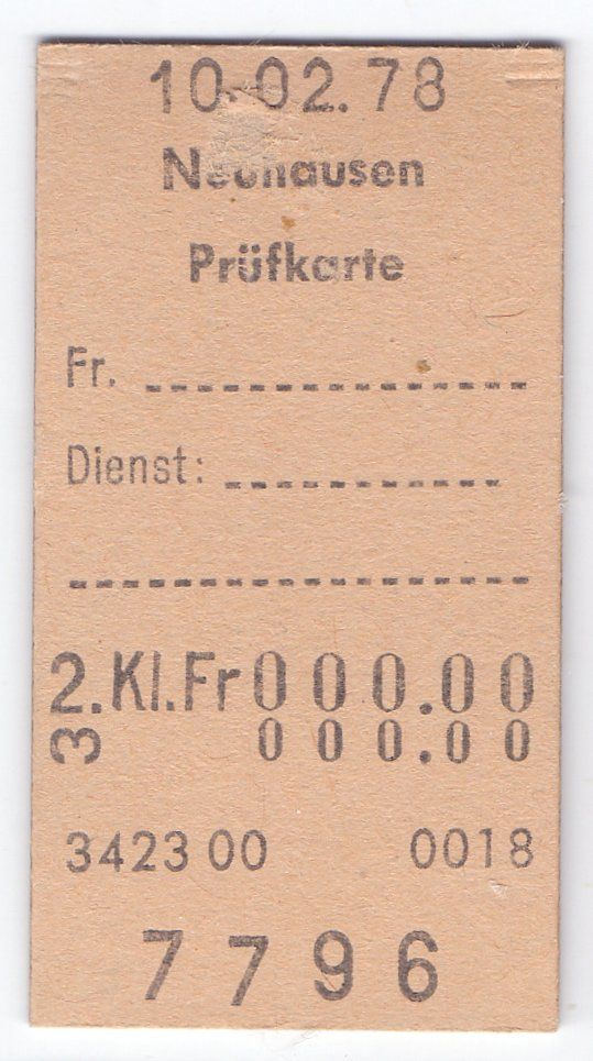 Tickets: Billette Prüfkarte Dienste ?  👀 – Gebraucht aus Langenthal von Sammlungs_aus