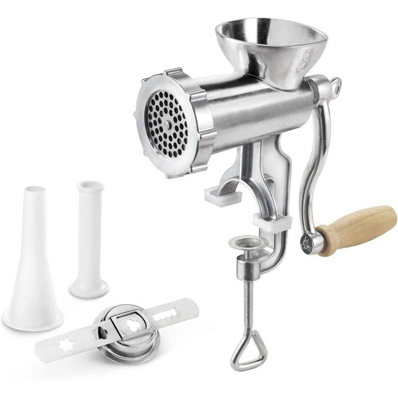 Elettrodomestici da cucina: Manueller Fleischwolf Robust leicht zu reinigen Holzkurbel – Nuovo e nell'imballaggio originale da Hundwil venduto da Pakethase