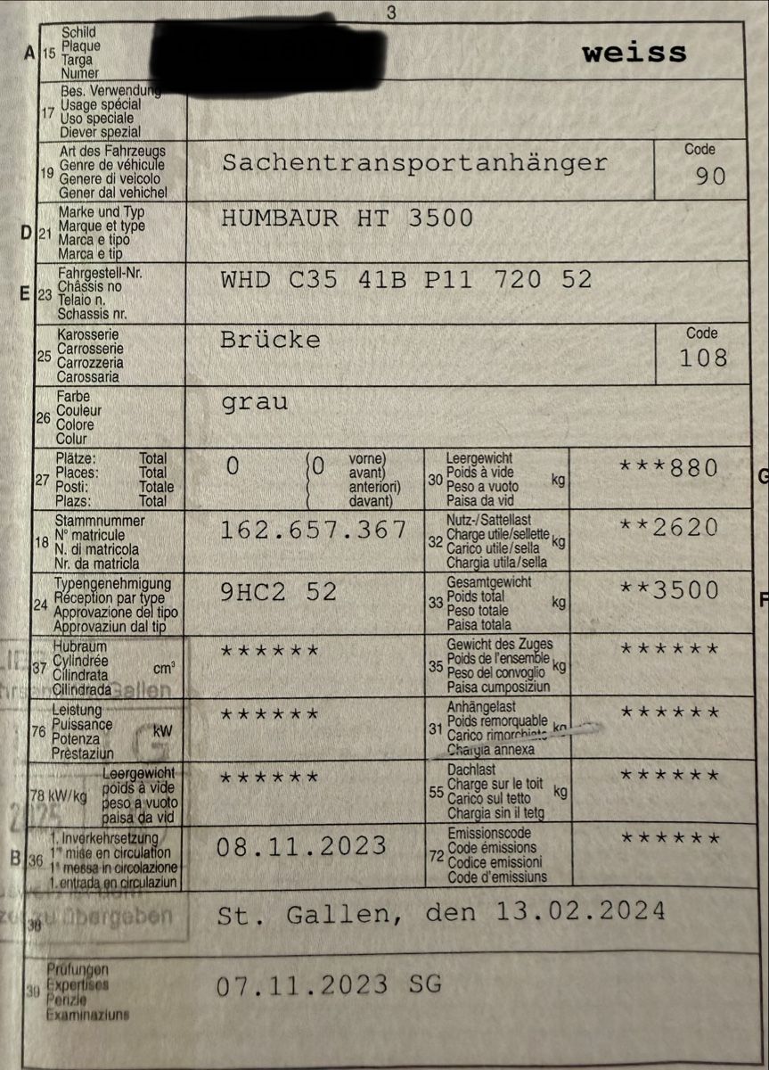 Humbaur Rimorchi: Sachentransportanhänger 3.5t – Usato da Diepoldsau venduto da nic_kp5y 4