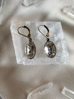 Vintage Ohrhänger Kristall Bronze Elegant