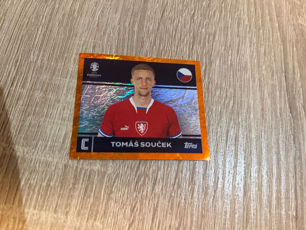 Tomas Soucek Topps Chrome Euro 2024 Auto /75 – Carte Bleue Tchèque