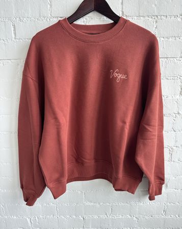 VOGUE Collection Sweatshirt aus Bio-Baumwolle, Rostrot/ Gr.S