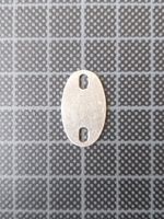 Plättchen für Schulterpatte Nummer, oval, V1 Aluminium