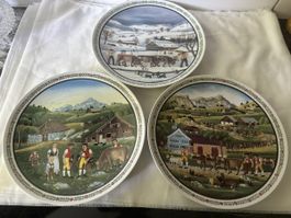 3x Teller Suisse Langenthal Appenzeller Tradition 1987 & 198