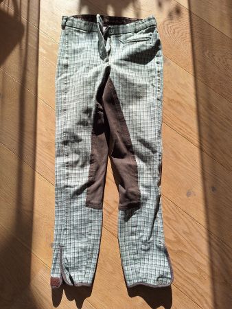 Reithose (Gr. 36, resp. ca.170), braun, kariert