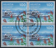2024 - Schifffahrt Bodensee - Viererblock - Sonderstempel