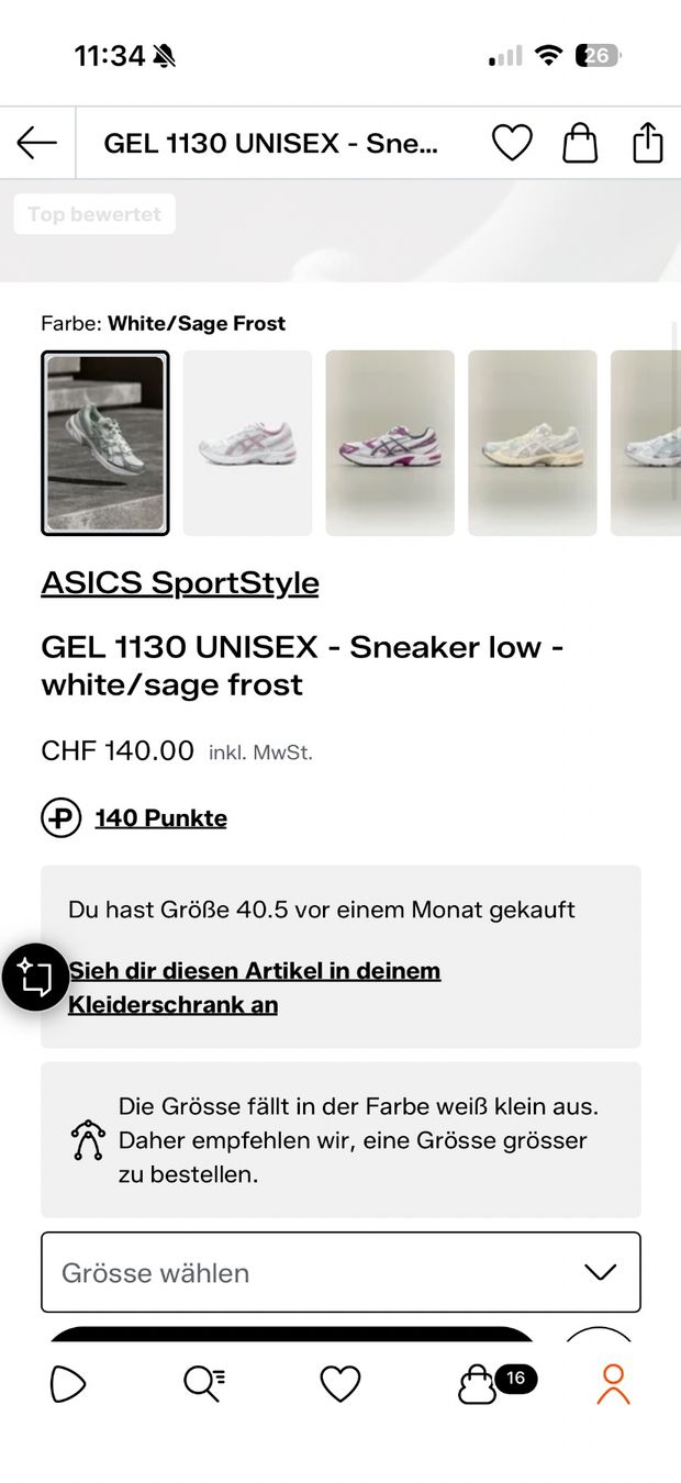 Asics Damenschuhe: ASICS Sneaker - Grösse 40.5 – Gebraucht aus Jonen von f_abiiiennee 4