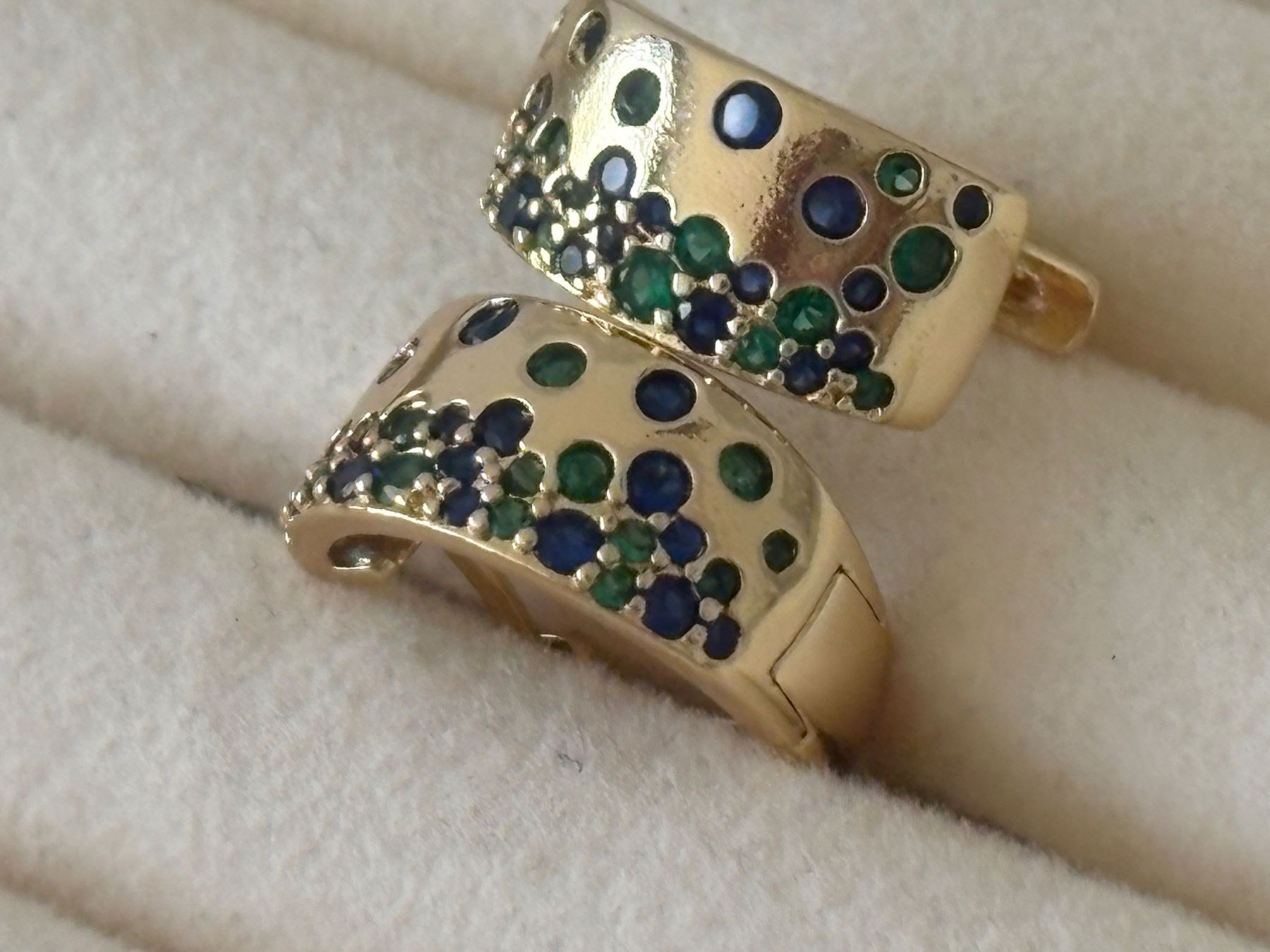 Orecchini pendenti & Orecchini a lobo: Luxus Elegante Mini Ohrstecker Farbe :Gold / Grün – Nuovo (secondo la descrizione) da Biel-Bienne venduto da Roserosse13 2