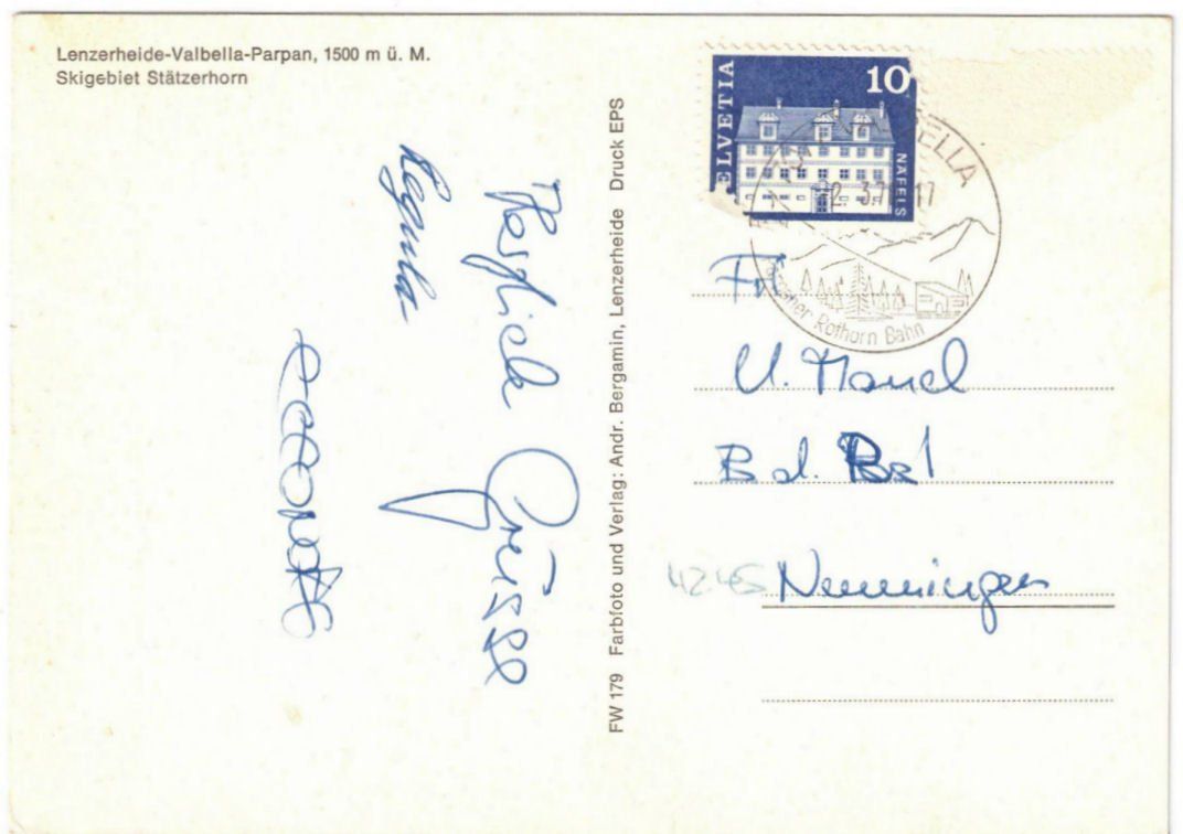 Cartoline postali: Lenzerheide - 4 Bild AK – Usato da Binningen venduto da Mountainrider 1
