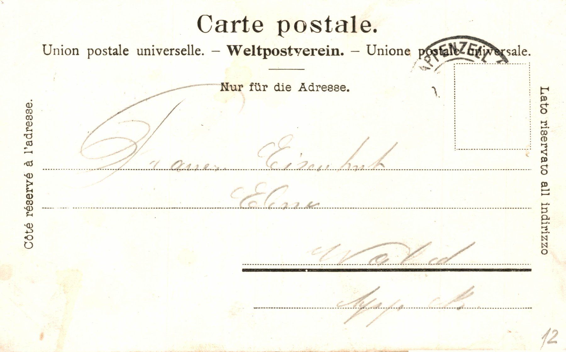 Cartoline postali: Appenzell – Usato da Bronschhofen venduto da Astore 1