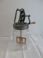 Altes Butterglas / Buttermaschine manuell, 2 Liter