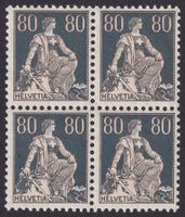 Nr. 141 Helvetia mit Schwert, Viererblock **, Kat: 320.-